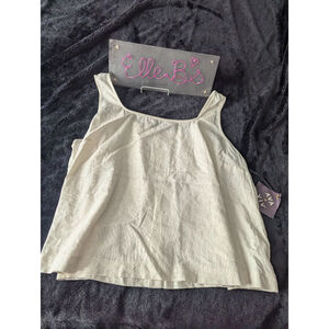 NWT Ava & Viv Cream Button Detail Tank 2X